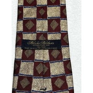 Brooks Brothers Tie All Silk Made in USA Geometric VTG